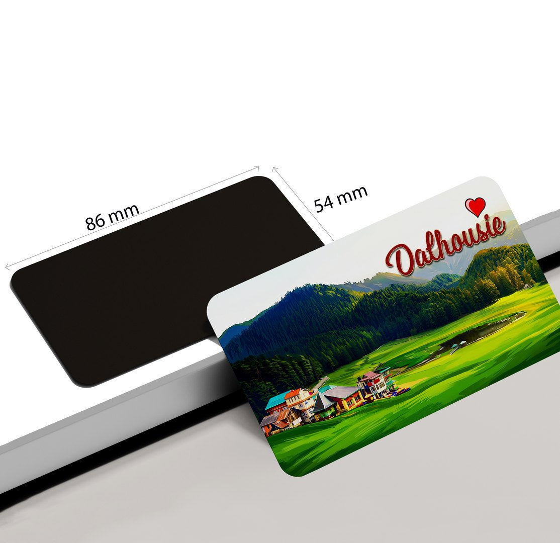 dhcrafts Rectangular Fridge Magnet Multicolor Himachal Pradesh Dalhousie D2 Design Pack of 1 (8.6cm x 5.4cm)