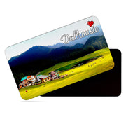 dhcrafts Rectangular Rubber Fridge Magnet / Magnetic Card Multicolor Himachal Pradesh Dalhousie D2 Design Pack of 1 (8.6cm x 5.4cm)