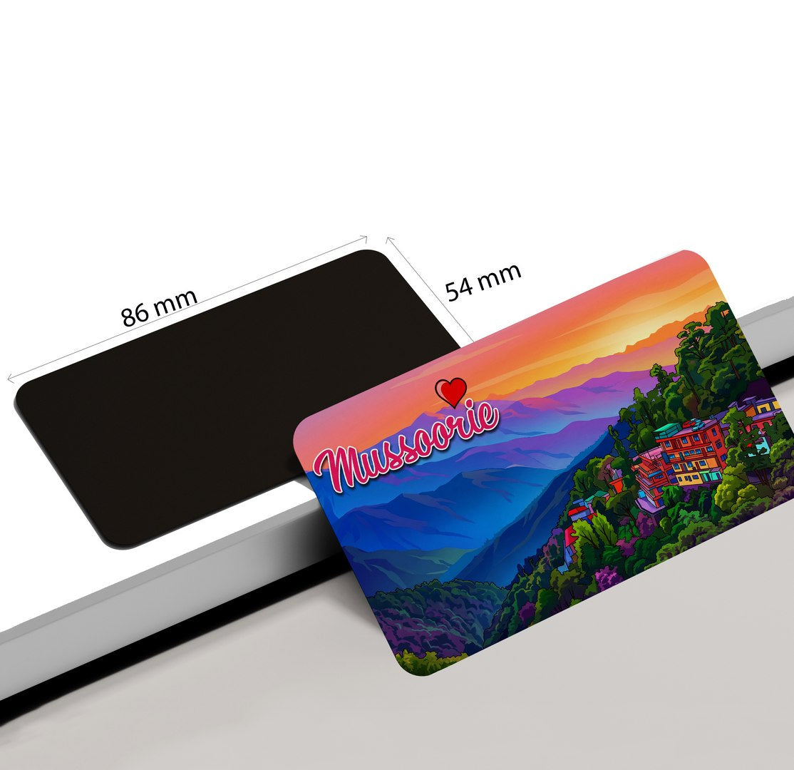 dhcrafts Rectangular Fridge Magnet Multicolor Himachal Pradesh Mussoorie D2 Design Pack of 1 (8.6cm x 5.4cm)