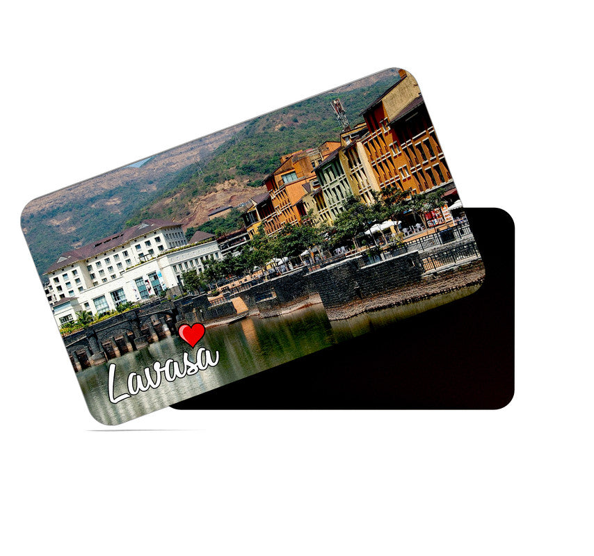dhcrafts Rectangular Rubber Fridge Magnet / Magnetic Card Multicolor Croatia Lavsa Design Pack of 1 (8.6cm x 5.4cm)