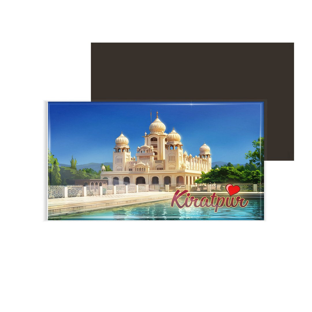 dhcrafts Rectangular Fridge Magnet Multicolor Punjab Kiratpur Design Pack of 1 (8.6cm x 5.4cm)
