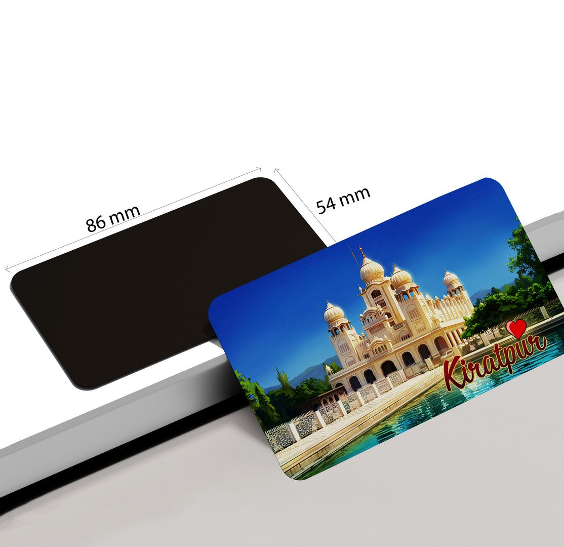 dhcrafts Rectangular Fridge Magnet Multicolor Punjab Kiratpur Design Pack of 1 (8.6cm x 5.4cm)