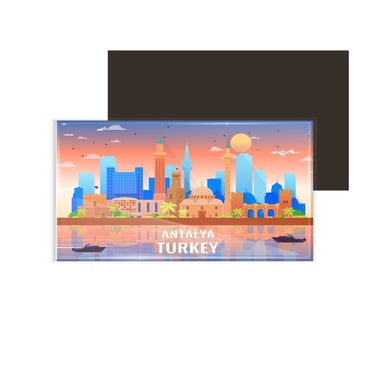dhcrafts Rectangular Fridge Magnet Multicolor Turkey Antaya Design Pack of 1 (8.6cm x 5.4cm)