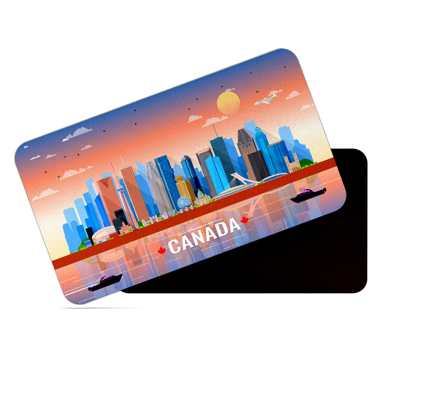 dhcrafts Rectangular Fridge Magnet Multicolor Canada Design Pack of 1 (8.6cm x 5.4cm)