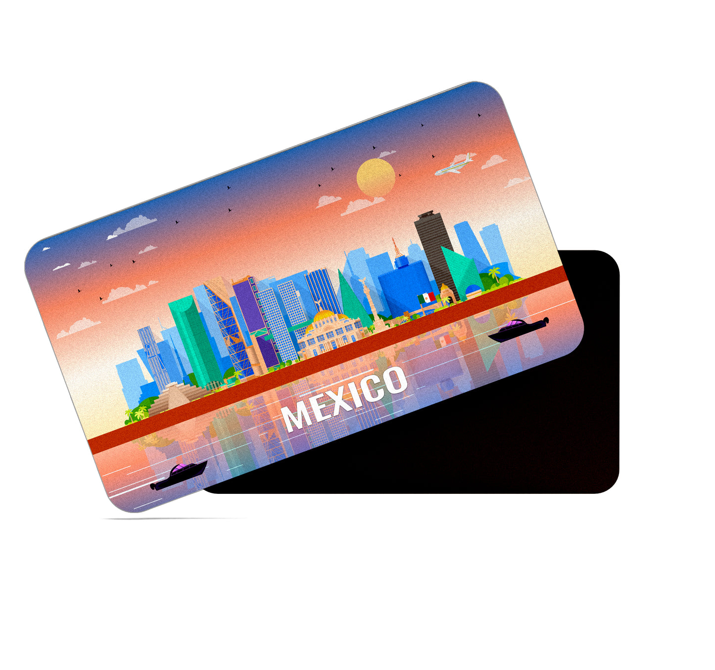 dhcrafts Rectangular Fridge Magnet Multicolor Mexico Design Pack of 1 (8.6cm x 5.4cm)