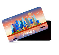 dhcrafts Fridge Magnet Rectangle Acrylic Glass (8.6 x 5.4 cm) Multicolor Panama Design Pack of 1