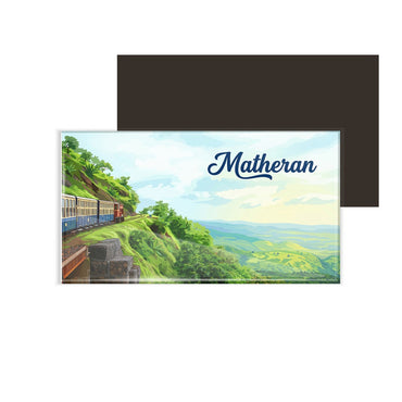 dhcrafts Rectangular Fridge Magnet Multicolor Maharashtra Matheran Design Pack of 1 (8.6cm x 5.4cm)