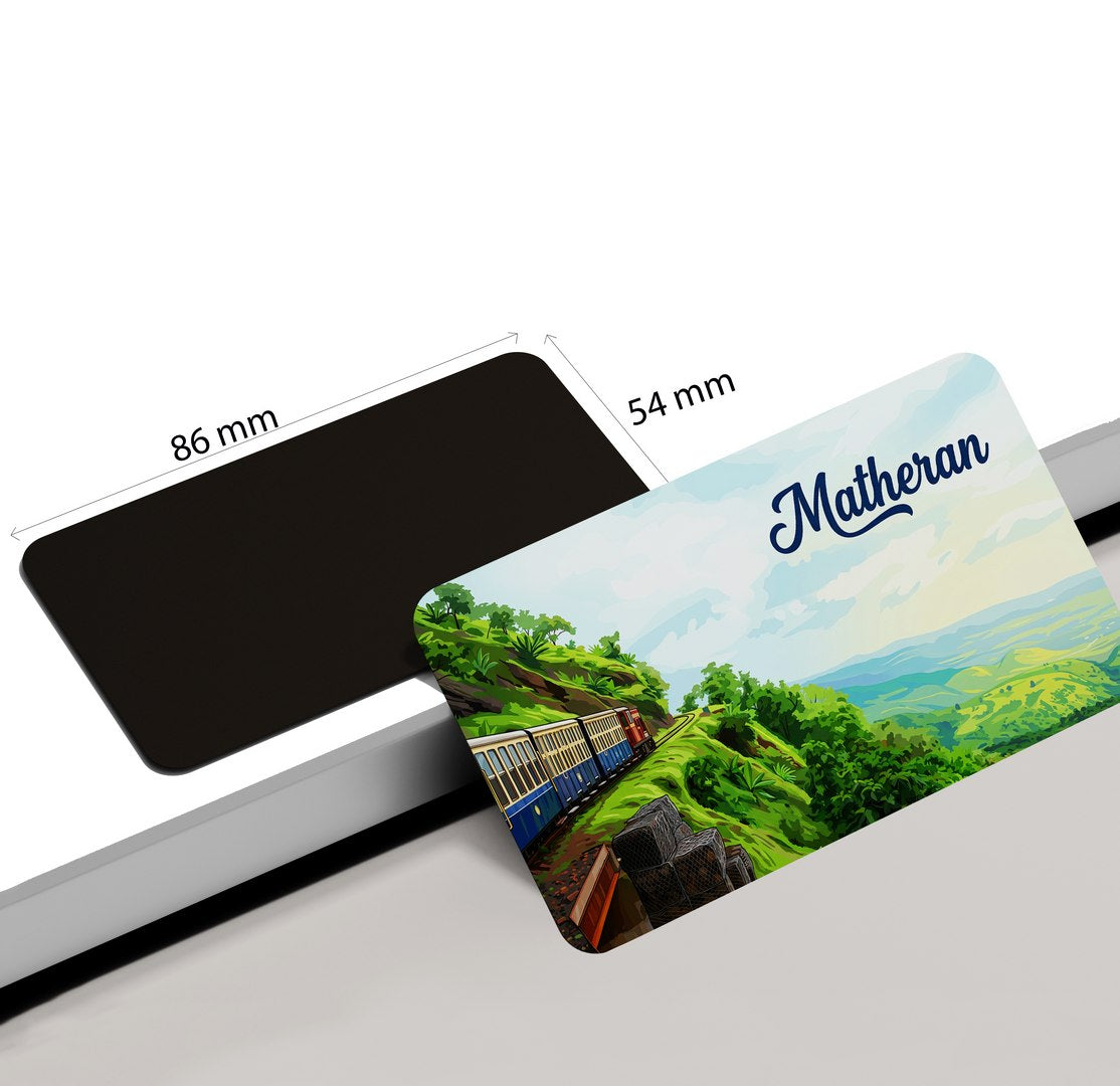 dhcrafts Rectangular Fridge Magnet Multicolor Maharashtra Matheran Design Pack of 1 (8.6cm x 5.4cm)