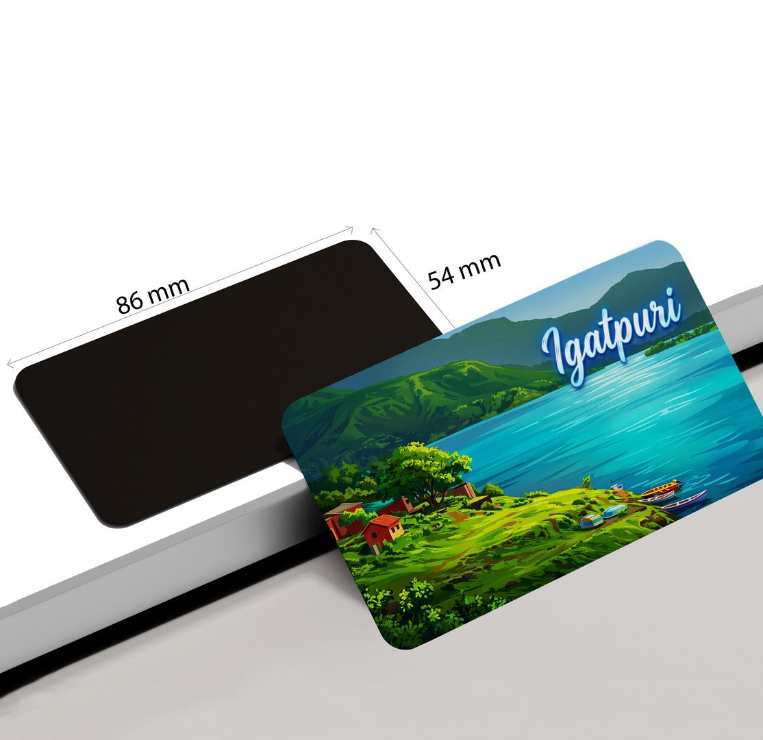 dhcrafts Rectangular Fridge Magnet Multicolor Maharashtra Igatpuri D1 Design Pack of 1 (8.6cm x 5.4cm)