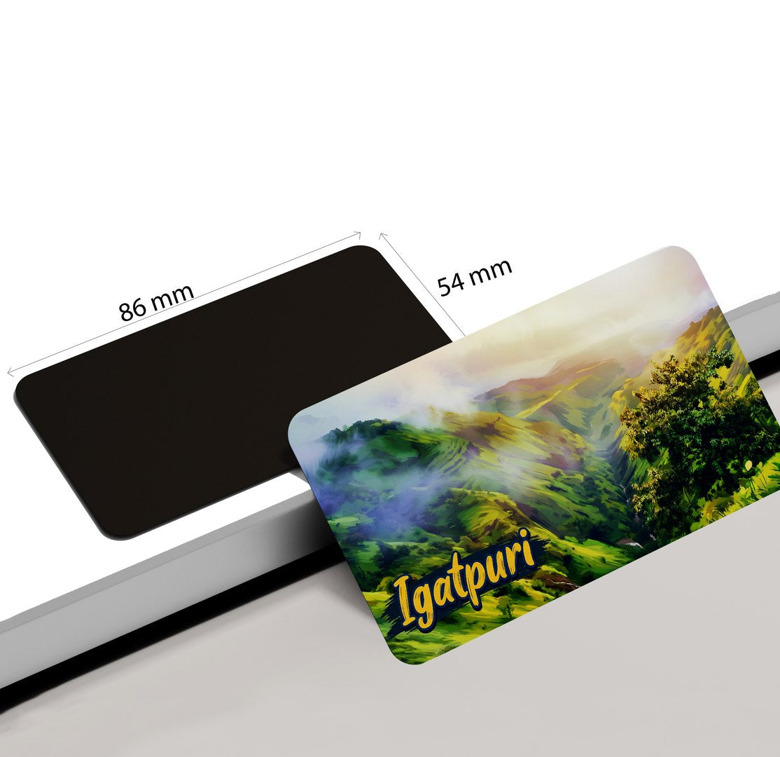 dhcrafts Rectangular Fridge Magnet Multicolor Maharashtra Igatpuri D2 Design Pack of 1 (8.6cm x 5.4cm)