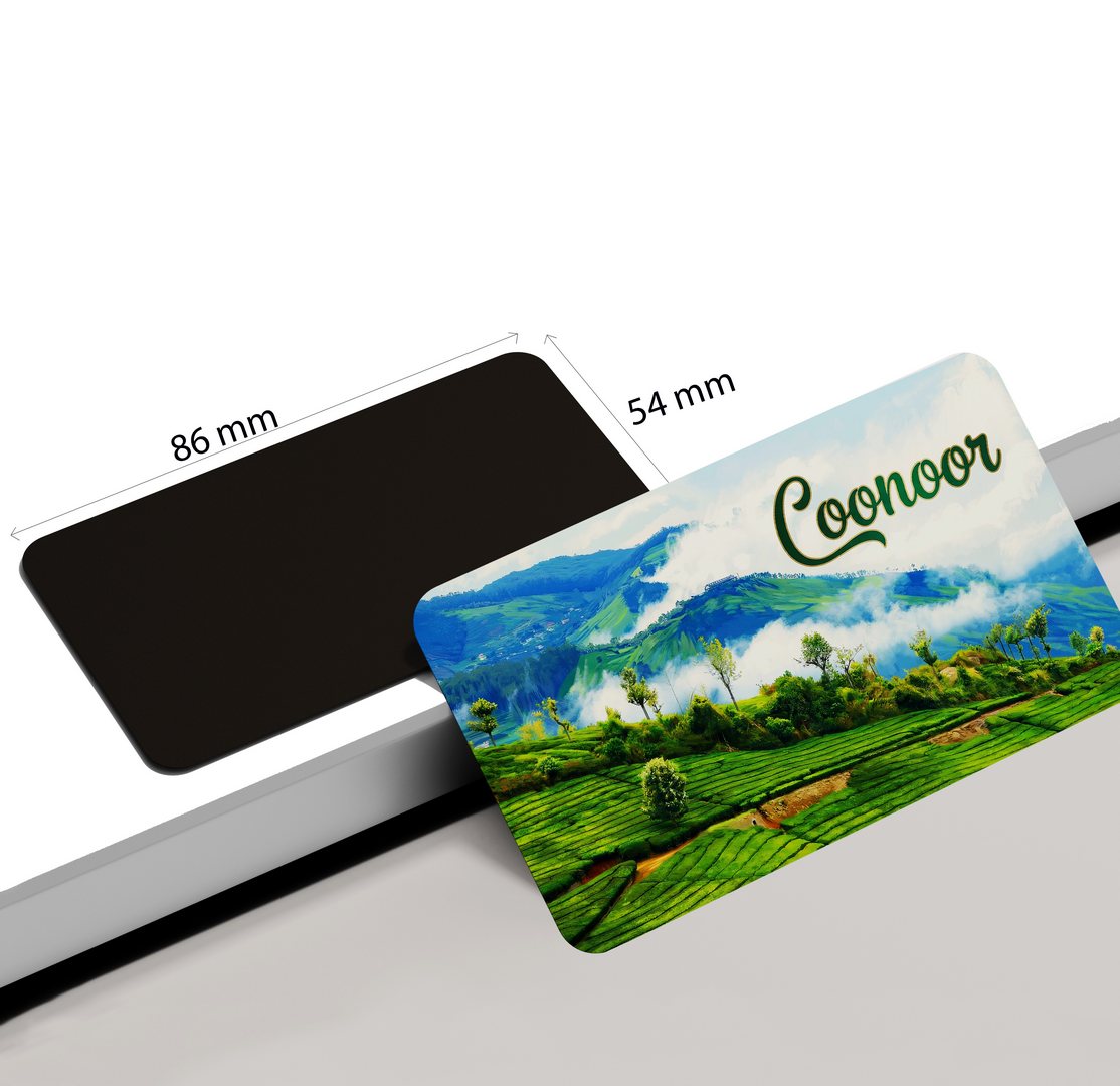 dhcrafts Rectangular Fridge Magnet Multicolor Tamil Nadu Coonoor Design Pack of 1 (8.6cm x 5.4cm)