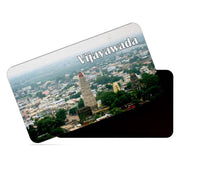 dhcrafts Rectangular Rubber Fridge Magnet / Magnetic Card Multicolor Andhra Pradesh Vijayawada D2 Design Pack of 1 (8.6cm x 5.4cm)