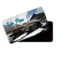 dhcrafts Rectangular Rubber Fridge Magnet / Magnetic Card Multicolor Arunachal Pradesh Sela Pass Design Pack of 1 (8.6cm x 5.4cm)