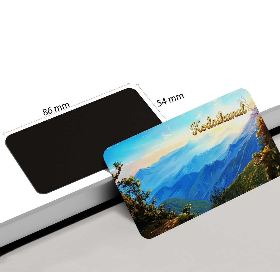 dhcrafts Rectangular Fridge Magnet Multicolor Tamil Nadu Kodaikanal Design Pack of 1 (8.6cm x 5.4cm)