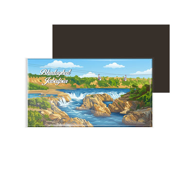 dhcrafts Rectangular Fridge Magnet Multicolor Madhya Pradesh Bhedaghat Jabalpur Design Pack of 1 (8.6cm x 5.4cm)