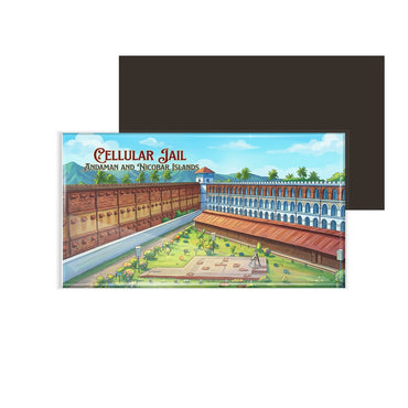 dhcrafts Rectangular Fridge Magnet Multicolor Andaman Natural Coral Bridge Design Pack of 1 (8.6cm x 5.4cm)