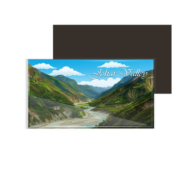 dhcrafts Rectangular Fridge Magnet Multicolor Uttarakhand Johar Valley Design Pack of 1 (8.6cm x 5.4cm)