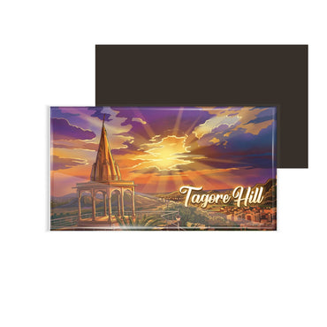 dhcrafts Rectangular Fridge Magnet Multicolor Jharkhand Tagore Hills Design Pack of 1 (8.6cm x 5.4cm)