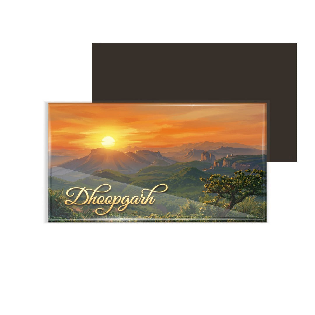 dhcrafts Rectangular Fridge Magnet Multicolor Madhya Pradesh Dhoopgarh Design Pack of 1 (8.6cm x 5.4cm)