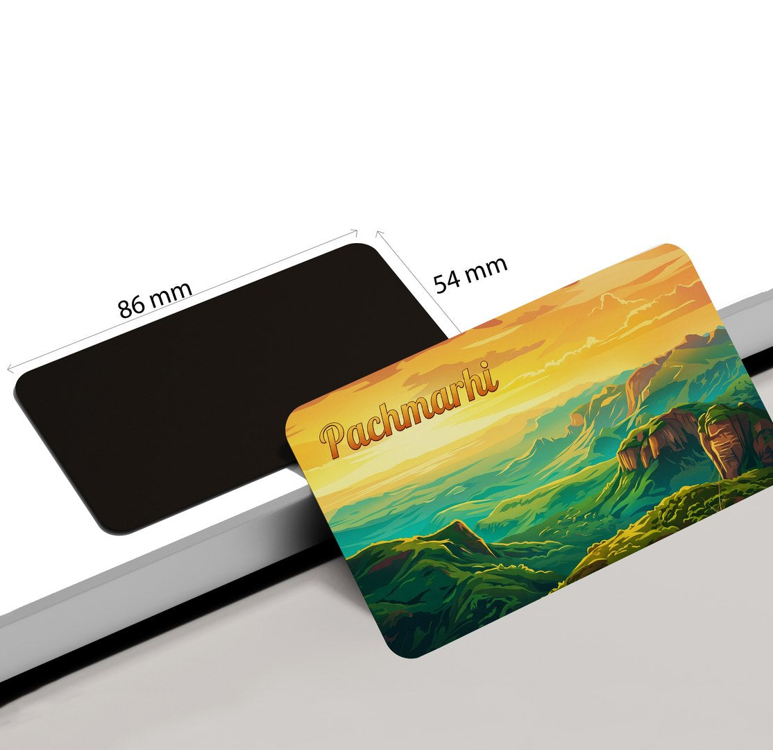 dhcrafts Rectangular Fridge Magnet Multicolor Madhya Pradesh Pachmarhi Design Pack of 1 (8.6cm x 5.4cm)