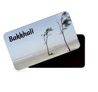 dhcrafts Rectangular Rubber Fridge Magnet / Magnetic Card Multicolor West Bengal Bakkhali Design Pack of 1 (8.6cm x 5.4cm)