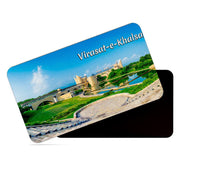 dhcrafts Rectangular Rubber Fridge Magnet / Magnetic Card Multicolor Punjab Virasat-e-khalsa Design Pack of 1 (8.6cm x 5.4cm)