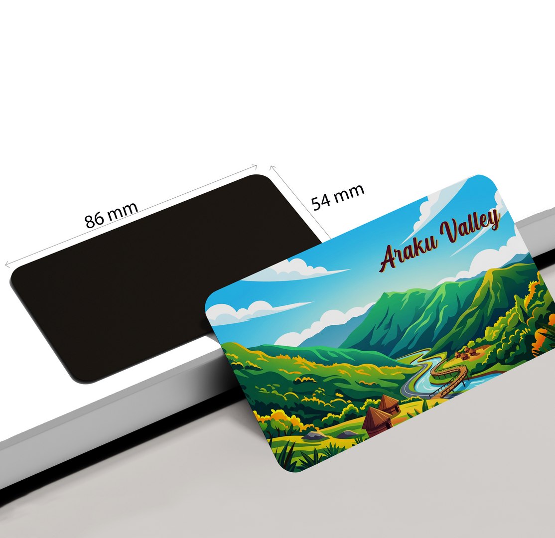 dhcrafts Rectangular Fridge Magnet Multicolor Andhra Pradesh Araku Valley Design Pack of 1 (8.6cm x 5.4cm)