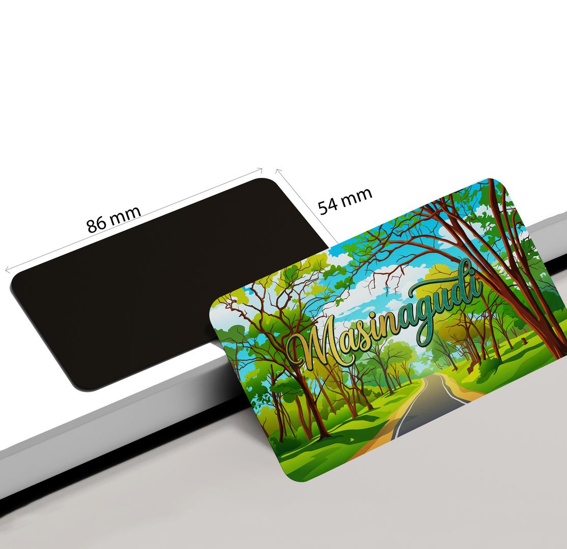 dhcrafts Rectangular Fridge Magnet Multicolor Tamil Nadu masinagudi Design Pack of 1 (8.6cm x 5.4cm)