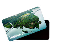 dhcrafts Multicolor Karnataka Honnavar Design Rectangular Rubber Matte Finish Fridge Magnet / Magnetic Card Pack of 1 (8.6cm x 5.4cm)
