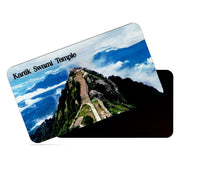 dhcrafts Multicolor Kerala Kartik Swami Temple Design Rectangular Rubber Matte Finish Fridge Magnet / Magnetic Card Pack of 1 (8.6cm x 5.4cm)