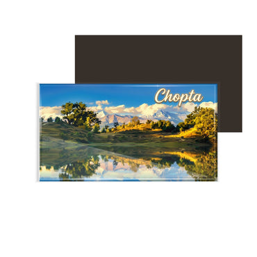 dhcrafts Multicolor Uttarakhand Chopta Design Rectangular Fridge Magnet Pack of 1 (8.6cm x 5.4cm)
