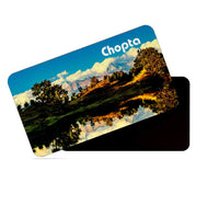 dhcrafts Multicolor Uttarakhand Chopta Design Rectangular Rubber Matte Finish Fridge Magnet / Magnetic Card Pack of 1 (8.6cm x 5.4cm)