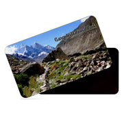 dhcrafts Multicolor Uttarakhand Gangotri National Park Design Rectangular Rubber Matte Finish Fridge Magnet / Magnetic Card Pack of 1 (8.6cm x 5.4cm)