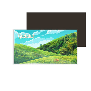 dhcrafts Multicolor Tamil Nadu Gudalur Design Rectangular Fridge Magnet Pack of 1 (8.6cm x 5.4cm)