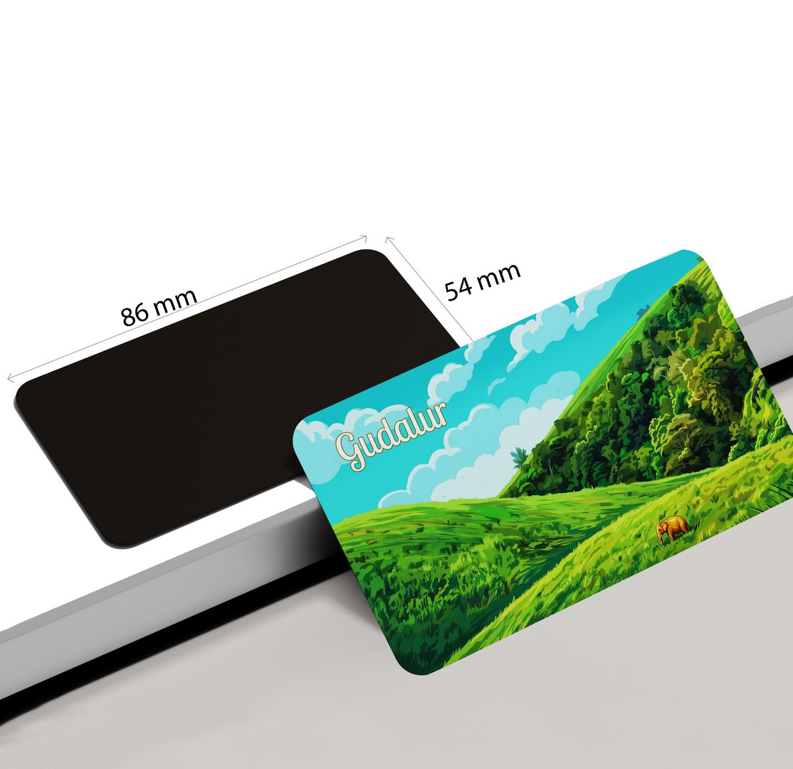 dhcrafts Multicolor Tamil Nadu Gudalur Design Rectangular Fridge Magnet Pack of 1 (8.6cm x 5.4cm)