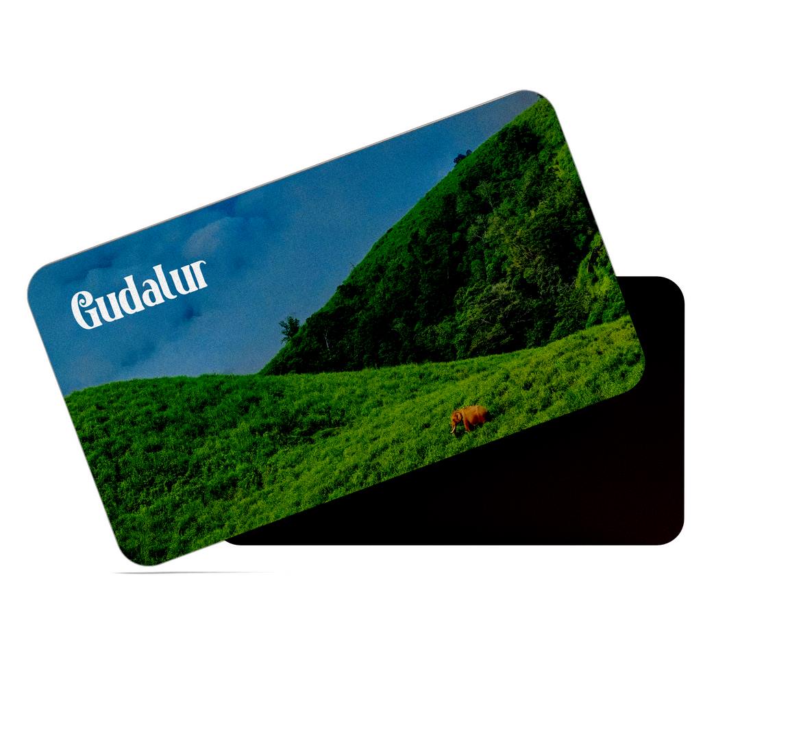 dhcrafts Multicolor Tamil Nadu Gudalur Design Rectangular Rubber Matte Finish Fridge Magnet / Magnetic Card Pack of 1 (8.6cm x 5.4cm)