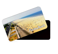 dhcrafts Multicolor Tamil Nadu Marina Beach Design Rectangular Rubber Matte Finish Fridge Magnet / Magnetic Card Pack of 1 (8.6cm x 5.4cm)