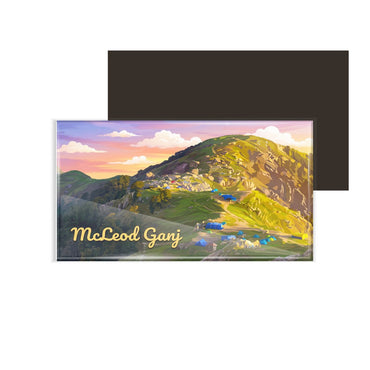 dhcrafts Multicolor Himachal Pradesh McLeod Ganj Design Rectangular Fridge Magnet Pack of 1 (8.6cm x 5.4cm)
