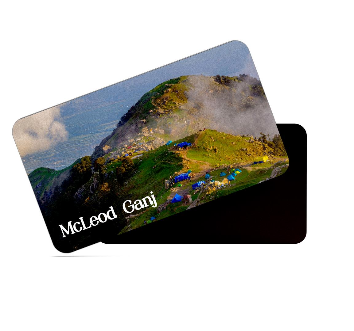 dhcrafts Multicolor Himachal Pradesh Mcleod Ganj Design Rectangular Rubber Matte Finish Fridge Magnet / Magnetic Card Pack of 1 (8.6cm x 5.4cm)