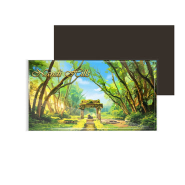 dhcrafts Multicolor Karnataka Nandi Hills Design Rectangular Fridge Magnet Pack of 1 (8.6cm x 5.4cm)