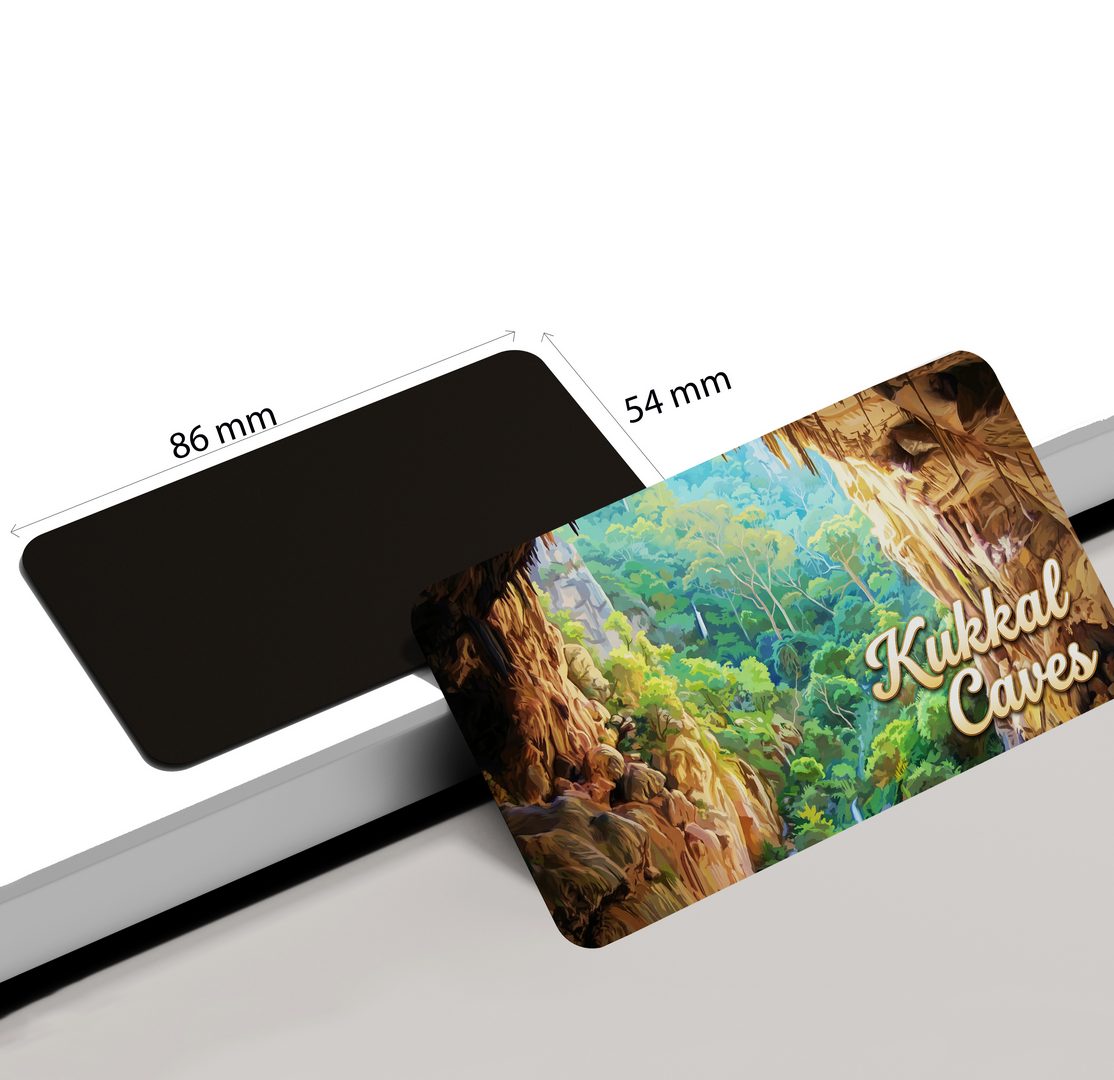 dhcrafts Multicolor Tamil Nadu Kukkal Caves Design Rectangular Fridge Magnet Pack of 1 (8.6cm x 5.4cm)