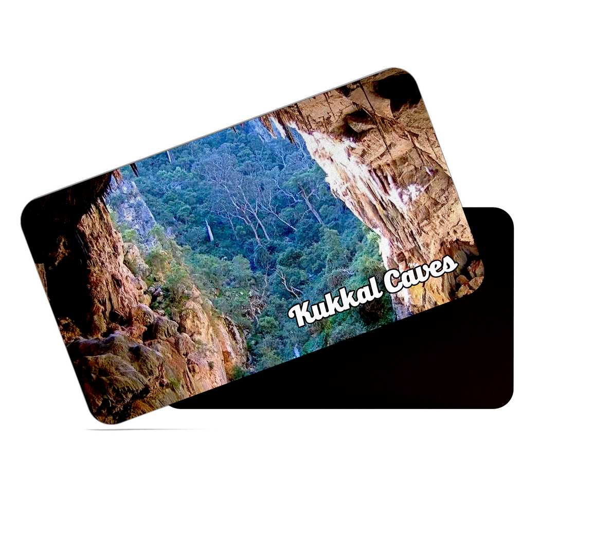 dhcrafts Multicolor Tamil Nadu Kukkal Caves Design Rectangular Rubber Matte Finish Fridge Magnet / Magnetic Card Pack of 1 (8.6cm x 5.4cm)