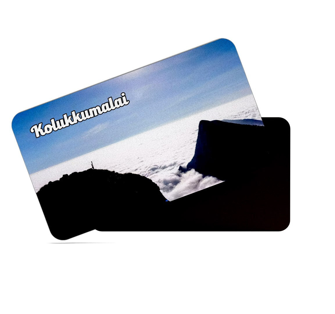 dhcrafts Multicolor Tamil Nadu Kolukkumalai D1 Design Rectangular Rubber Matte Finish Fridge Magnet / Magnetic Card Pack of 1 (8.6cm x 5.4cm)