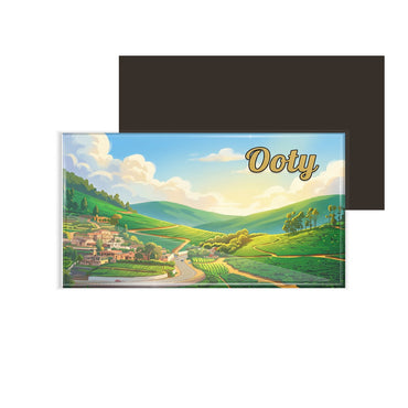 dhcrafts Multicolor Tamil Nadu Ooty Design Rectangular Fridge Magnet Pack of 1 (8.6cm x 5.4cm)