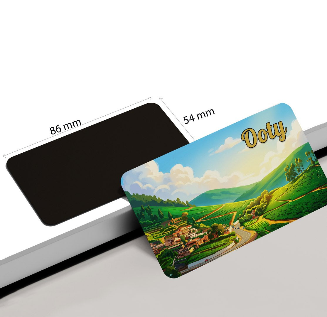 dhcrafts Multicolor Tamil Nadu Ooty Design Rectangular Fridge Magnet Pack of 1 (8.6cm x 5.4cm)