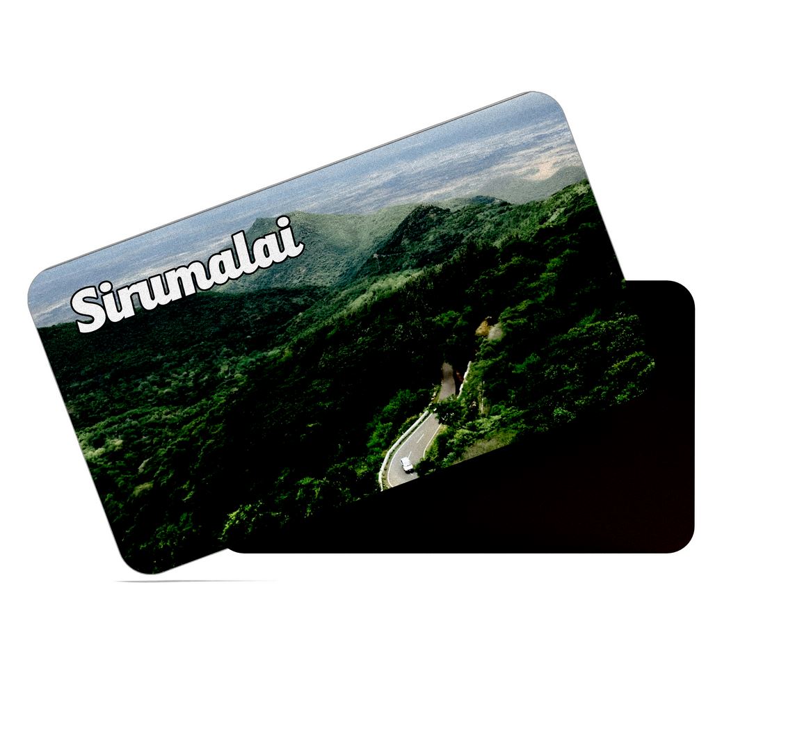 dhcrafts Multicolor Tamil Nadu Sirumalai Design Rectangular Rubber Matte Finish Fridge Magnet / Magnetic Card Pack of 1 (8.6cm x 5.4cm)