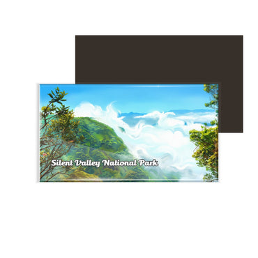 dhcrafts Multicolor Kerala Silent Valley National Park D1 Design Rectangular Fridge Magnet Pack of 1 (8.6cm x 5.4cm)
