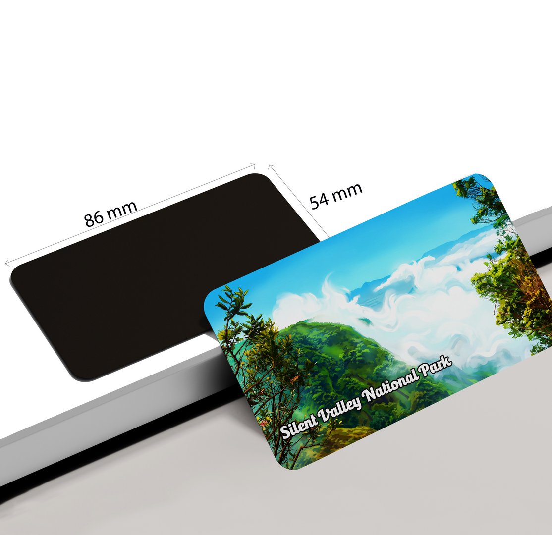 dhcrafts Multicolor Kerala Silent Valley National Park D1 Design Rectangular Fridge Magnet Pack of 1 (8.6cm x 5.4cm)