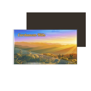 dhcrafts Multicolor Kerala Cardamom Hills Design Rectangular Fridge Magnet Pack of 1 (8.6cm x 5.4cm)