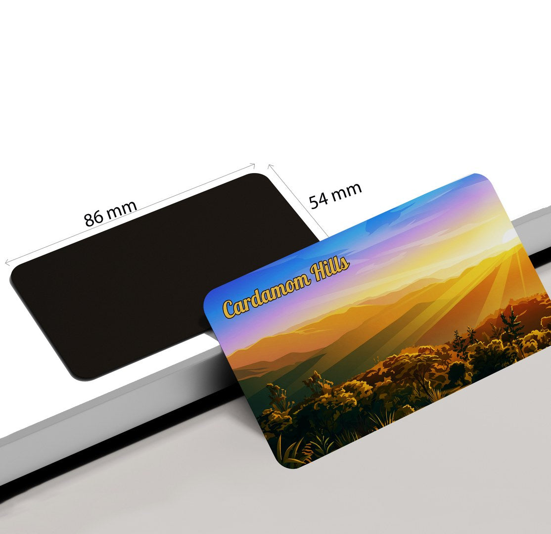 dhcrafts Multicolor Kerala Cardamom Hills Design Rectangular Fridge Magnet Pack of 1 (8.6cm x 5.4cm)